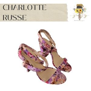 CHARLOTTE RUSSE Floral Multi-color Dress Sandals 6